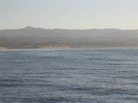 Mountain range of the Monterey Bay coast (notice the layering in the cliff walls)