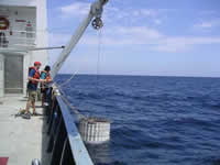 Sending the CTD down to the ocean floor