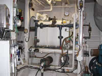 The evaporator or water maker onboard